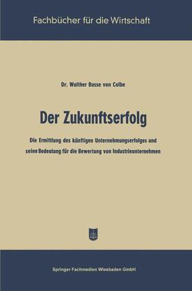 Busse von Colbe | Busse Von Colbe, W: Zukunftserfolg | Buch | 978-3-663-12690-4 | sack.de