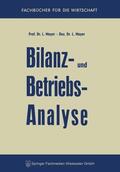 Mayer |  Mayer, L: Bilanz- und Betriebsanalyse | Buch |  Sack Fachmedien