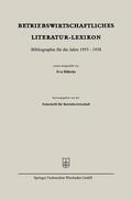 Däbritz |  Betriebswirtschaftliches Literatur-Lexikon | Buch |  Sack Fachmedien