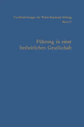 Gehlen |  Gehlen, A: Führung in einer freiheitlichen Gesellschaft | Buch |  Sack Fachmedien