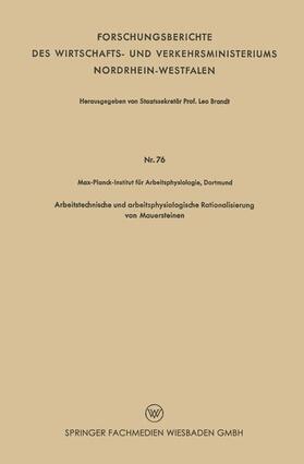 Brandt |  Arbeitstechnische und arbeitsphysiologische Rationalisierung | Buch |  Sack Fachmedien