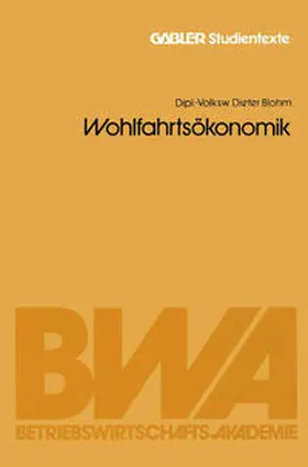 Blohm | Wohlfahrtsökonomik | E-Book | www.sack.de