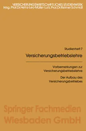 Müller-Lutz |  Vorbemerkungen zur Versicherungsbetriebslehre | eBook | Sack Fachmedien