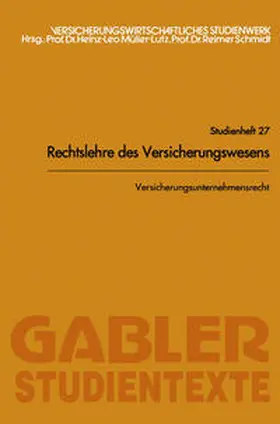 Schmidt | Versicherungsunternehmensrecht | E-Book | www.sack.de