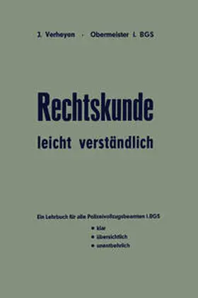 Verheyen | Rechtskunde - leicht verständlich | E-Book | www.sack.de