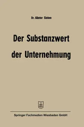 Sieben | Der Substanzwert der Unternehmung | E-Book | www.sack.de