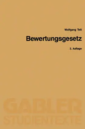 Teß | Bewertungsgesetz | E-Book | www.sack.de