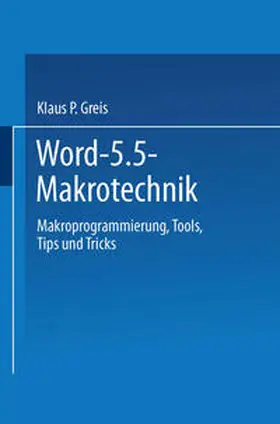 Greis |  Word 5.5 Makrotechnik | eBook | Sack Fachmedien