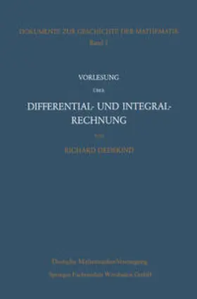 Dedekind |  Vorlesung über Differential- und Integralrechnung 1861/62 | eBook | Sack Fachmedien