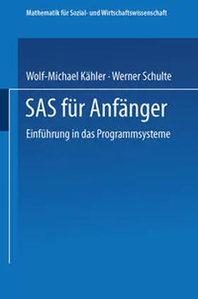 Kähler |  SAS für Anfänger | eBook | Sack Fachmedien