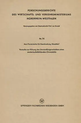 Brandt |  Versuche zur Klärung des Umwandlungsverhaltens eines sonderkarbidbildenden Chromstahls | eBook | Sack Fachmedien