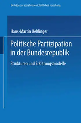Uehlinger |  Politische Partizipation in der Bundesrepublik | eBook | Sack Fachmedien