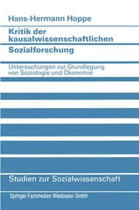 Hoppe |  Kritik der kausalwissenschaftlichen Sozialforschung | eBook | Sack Fachmedien