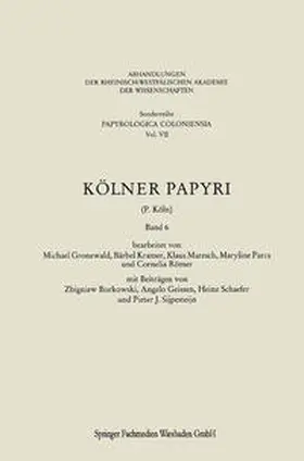 Gronewald / Kramer / Borkowski | Kölner Papyri | E-Book | sack.de