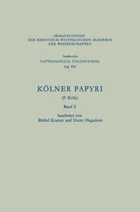 Kramer / Hagedorn | Kölner Papyri | E-Book | sack.de