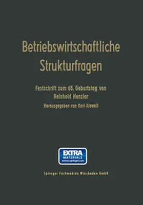 Henzler / Alewell |  Betriebswirtschaftliche Strukturfragen | eBook | Sack Fachmedien