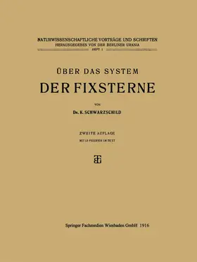 Schwarzschild | Über das System der Fixsterne | Buch | 978-3-663-15227-9 | www.sack.de