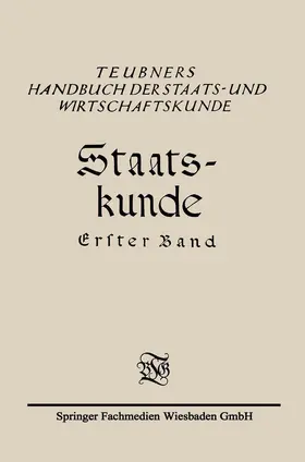 Schmidt / Meurer / Rosenbaum | Staats-Kunde | Buch | 978-3-663-15234-7 | www.sack.de