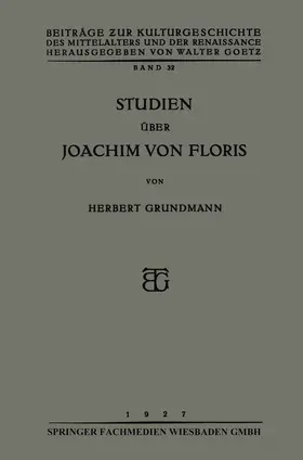 Grundmann |  Studien über Joachim von Floris | Buch |  Sack Fachmedien