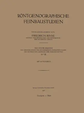 Rinne | Röntgenographische Feinbaustudien | Buch | 978-3-663-15259-0 | www.sack.de