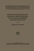 Gmelin |  Gmelin, H: Personendarstellung bei den Florentinischen Gesch | Buch |  Sack Fachmedien