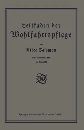 Salomon |  Leitfaden der Wohlfahrtspflege | Buch |  Sack Fachmedien