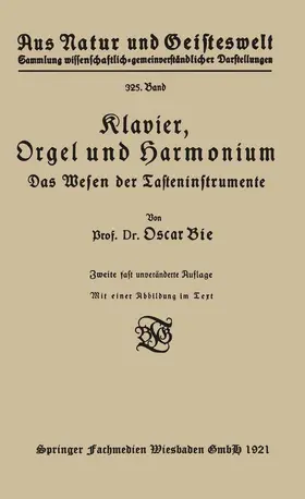 Bie |  Bie, O: Klavier, Orgel und Harmonium | Buch |  Sack Fachmedien