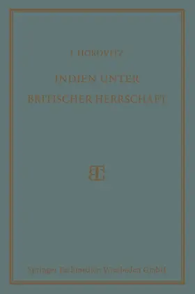 Horovitz |  Indien unter Britischer Herrschaft | Buch |  Sack Fachmedien