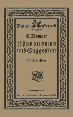 Trömner | Hypnotismus und Suggestion | Buch | 978-3-663-15355-9 | www.sack.de