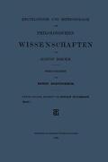 Klussmann / Boeckh |  Encyklopädie und Methodologie der Philologischen Wissenschaften | Buch |  Sack Fachmedien
