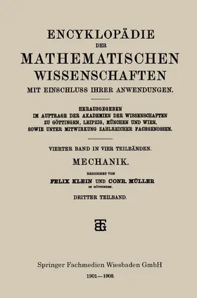 Klein / Müller |  Encyklopädie der Mathematischen Wissenschaften mit Einschluss ihrer Anwendungen | Buch |  Sack Fachmedien