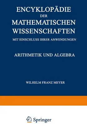 Mohrmann / Meyer |  Encyklopädie der Mathematischen Wissenschaften mit Einschluss ihrer Anwendungen | Buch |  Sack Fachmedien