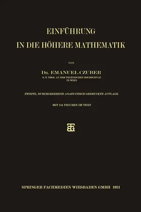Czuber |  Einführung in die höhere Mathematik | Buch |  Sack Fachmedien