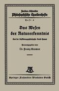 Kramer |  Kramer, F: Wesen der Naturerkenntnis | Buch |  Sack Fachmedien