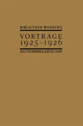 Saxl |  Vorträge der Bibliothek Warburg | eBook | Sack Fachmedien