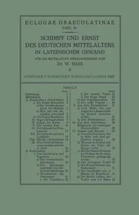 Hass |  Schimpf und Ernst des Deutschen Mittelalters in Lateinischem Gewand | eBook | Sack Fachmedien
