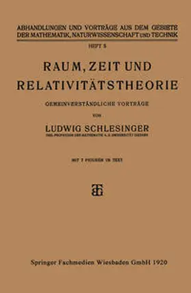 Schlesinger |  Raum, Zeit und Relativitätstheorie | eBook | Sack Fachmedien