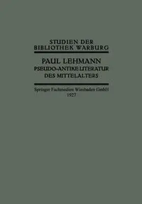 Lehmann |  Pseudo-Antike Literatur des Mittelalters | eBook | Sack Fachmedien