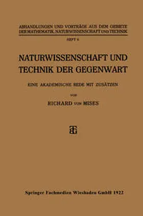Mises | Naturwissenschaft und Technik der Gegenwart | E-Book | www.sack.de