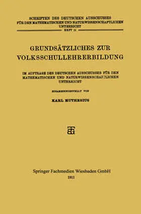 Muthesius |  Grundsätzliches zur Volksschullehrerbildung | eBook | Sack Fachmedien