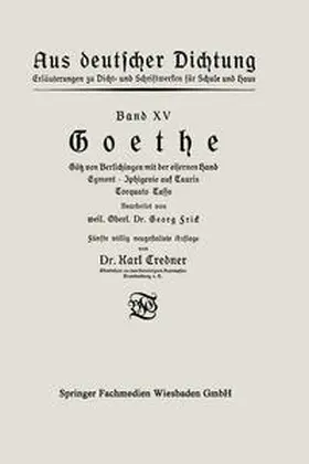 Credner / Frick |  Goethe | eBook | Sack Fachmedien