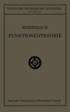Bieberbach | Funktionentheorie | E-Book | www.sack.de