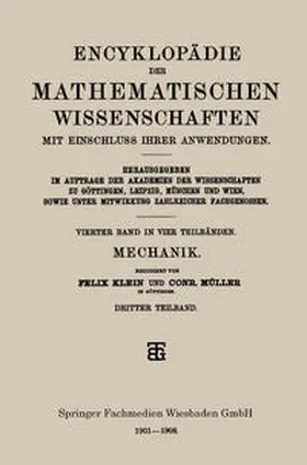 Klein / Müller |  Encyklopädie der Mathematischen Wissenschaften mit Einschluss ihrer Anwendungen | eBook | Sack Fachmedien