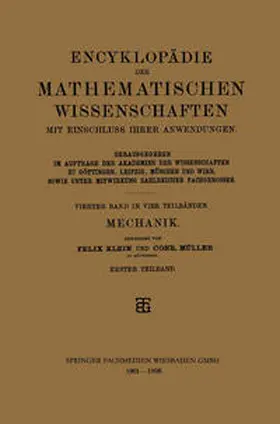 Klein / Müller |  Encyklopädie der Mathematischen Wissenschaften mit Einschluss ihrer Anwendungen | eBook | Sack Fachmedien