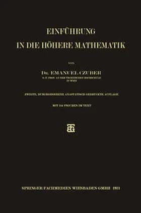 Czuber |  Einführung in die höhere Mathematik | eBook | Sack Fachmedien