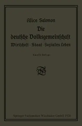 Salomon |  Die deutsche Volksgemeinschaft | eBook | Sack Fachmedien