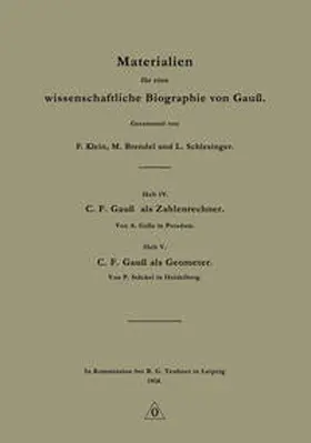 Klein / Brendel / Schlesinger |  Materialien für eine wissenschaftliche Biographie von Gauß | eBook | Sack Fachmedien