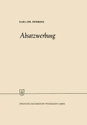 Behrens | Absatzwerbung | E-Book | www.sack.de