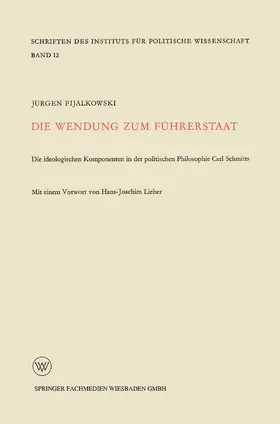 Fijalkowski | Die Wendung zum Führerstaat | Buch | 978-3-663-19623-5 | www.sack.de
