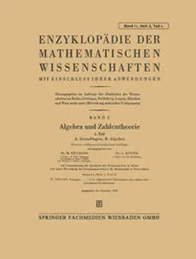 Deuring / Köthe |  Enzyklopädie der Mathematischen Wissenschaften mit Einschluss Ihrer Anwendungen | eBook | Sack Fachmedien